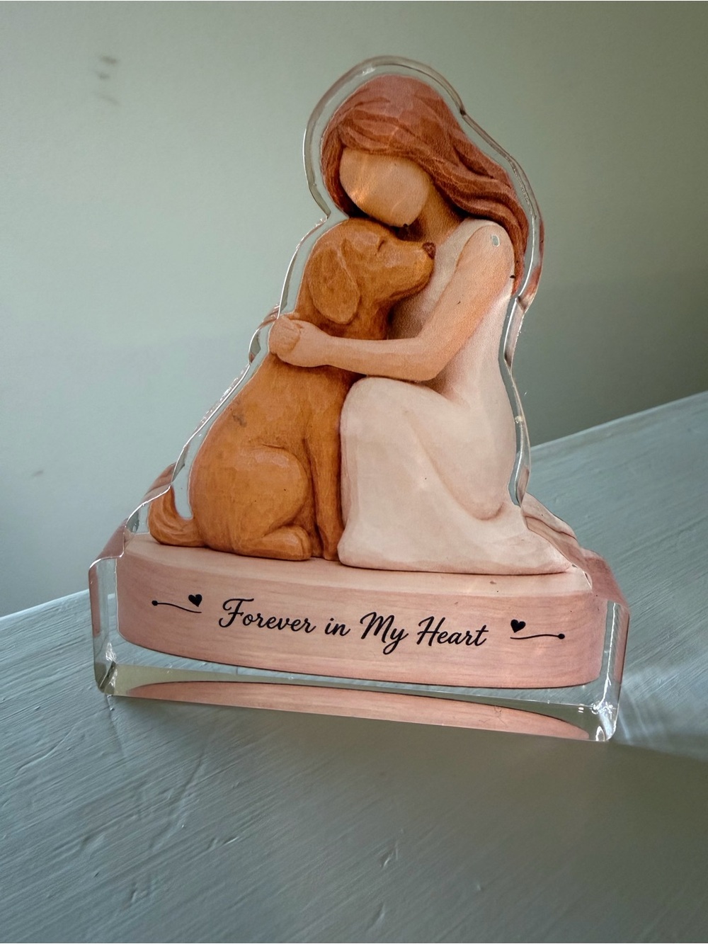 Forever in My Heart Pink table top Home Art